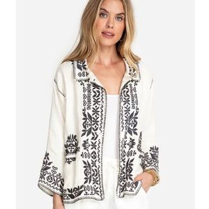 Johnny Was Canterbury Linen Jacket, size medium